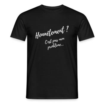 Honnêtement c'est pas mon problème humour - T-shirt homme - noir - Devant - AI Model Male 178 light (178cm)