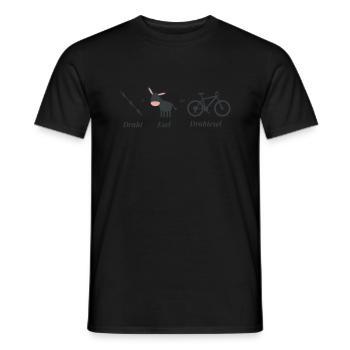 Drahtesel Fahrrad Funshirt - Männer T-Shirt - Schwarz - Vorne - AI Model Male 178 light (178cm)