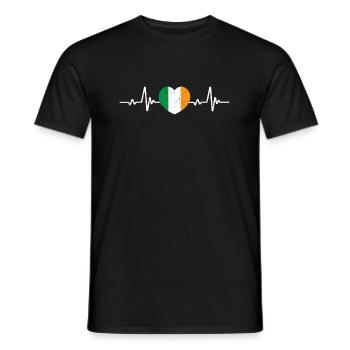 Irland Herz Irische Flagge Retro - Männer T-Shirt - Schwarz - Vorne - AI Model Male 178 light (178cm)