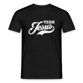 Équipe Jésus - T-shirt homme - noir - Devant - AI Model Male 178 light (178cm)