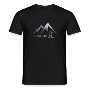 Mountain Family - T-shirt homme - noir - Devant - AI Model Male 178 light (178cm)