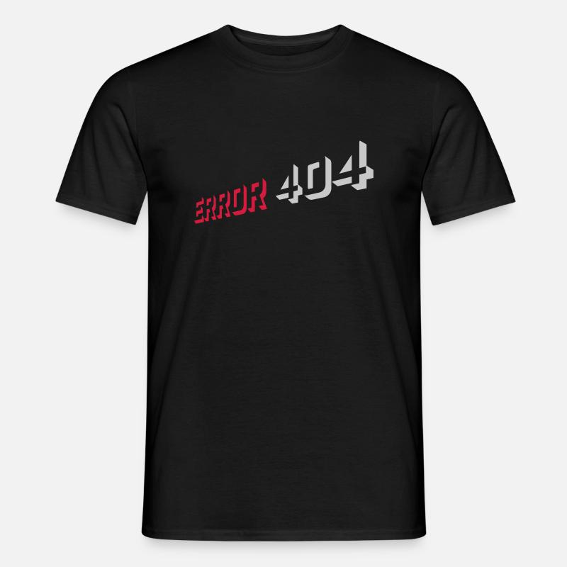 Error 404 Nerd Computer - Men's T-Shirt - black