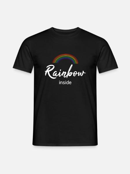Rainbow inside - Männer T-Shirt - Schwarz