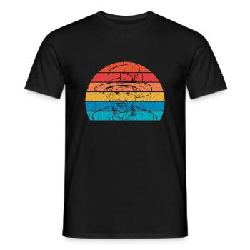 Queen Elizabeth II retro vintage Elizabeth 2 - Men's T-Shirt - black - Front - AI Model Male 178 light (178cm)