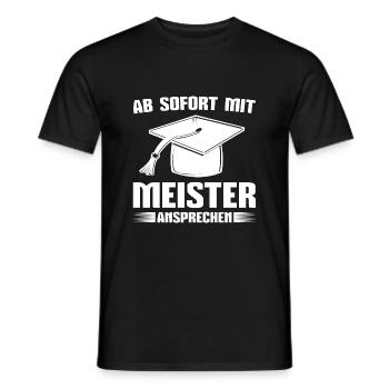 Bestandene Meisterprüfung Meistertitel Meister - Männer T-Shirt - Schwarz - Vorne - AI Model Male 178 light (178cm)