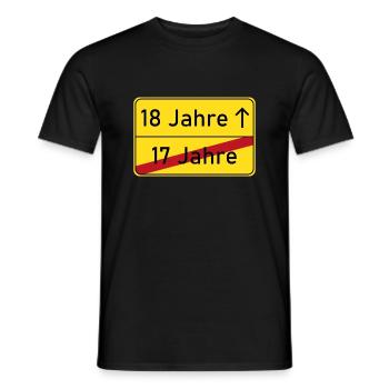 18 Geburtstag Ortsschild - Männer T-Shirt - Schwarz - Vorne - AI Model Male 178 light (178cm)