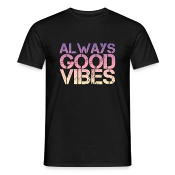 Good vibes - Männer T-Shirt - Schwarz - Vorne - AI Model Male 178 light (178cm)
