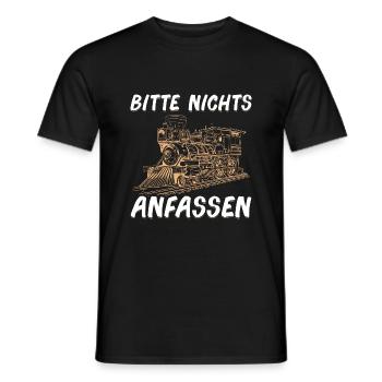 Modelleisenbahn Eisenbahn Lokomotive Modellbau - Männer T-Shirt - Schwarz - Vorne - AI Model Male 178 light (178cm)