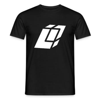Lettre L du résumé - T-shirt homme - noir - Devant - AI Model Male 178 light (178cm)