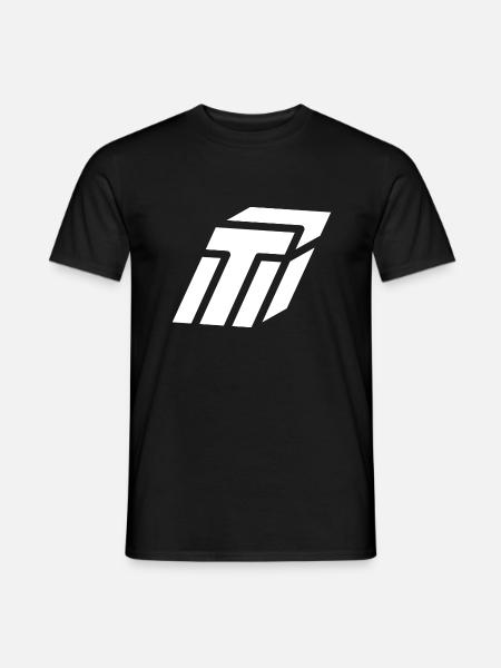 Abstract t letter - Men's T-Shirt - black
