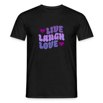 En direct Rire Amour - T-shirt homme - noir - Devant - AI Model Male 178 light (178cm)