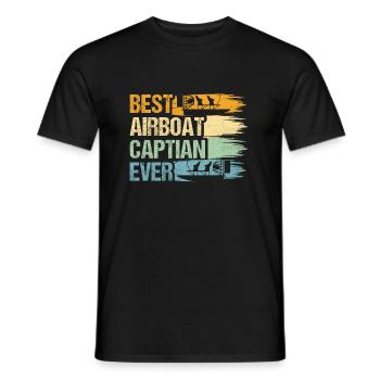Meilleur hydroglisseur Captian Jamais Hydroplane Hélice Swa - T-shirt homme - noir - Devant - AI Model Male 178 light (178cm)