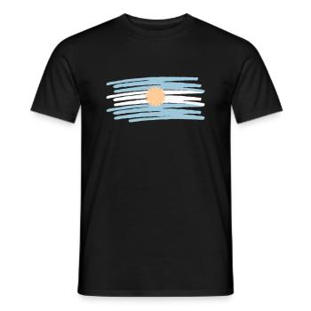 Argentine drapeau argentin peint drapeau peint - T-shirt homme - noir - Devant - AI Model Male 178 light (178cm)