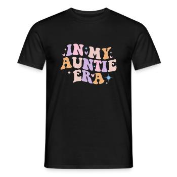 In der Ära meiner Tante Babyankündigung für Tante - Männer T-Shirt - Schwarz - Vorne - AI Model Male 178 light (178cm)