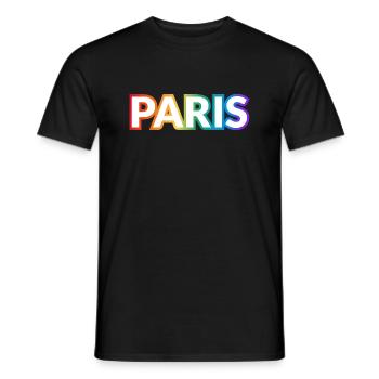 Gay Pride Paris Frankreich - Männer T-Shirt - Schwarz - Vorne - AI Model Male 178 light (178cm)