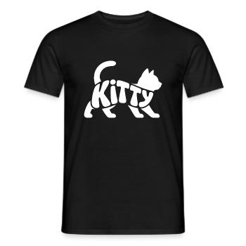 Kitty - Conception de chat de compagnie mignon - T-shirt homme - noir - Devant - AI Model Male 178 light (178cm)