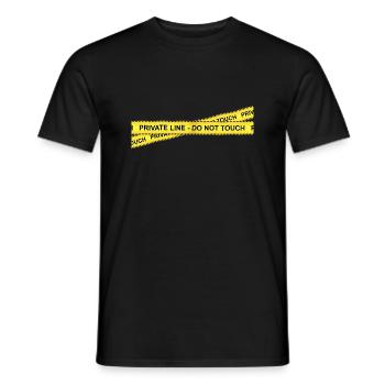 private line - do not touch - Männer T-Shirt - Schwarz - Vorne - AI Model Male 178 light (178cm)