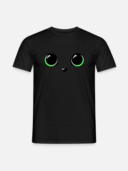cat eyes - Men's T-Shirt - black