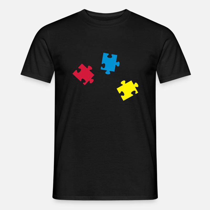 puzzle_teile_tk3 - Männer T-Shirt - Schwarz
