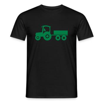 Traktor mit Anhänger - Männer T-Shirt - Schwarz - Vorne - AI Model Male 178 light (178cm)