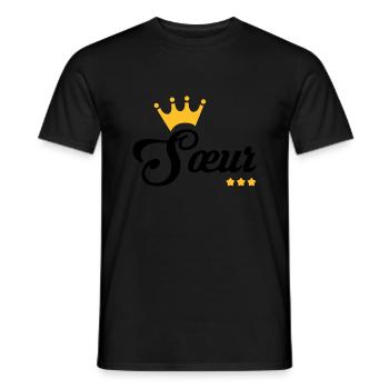Sister Friend Schwester Soeur Sœur Baby Birth - Men's T-Shirt - black - Front - AI Model Male 178 light (178cm)