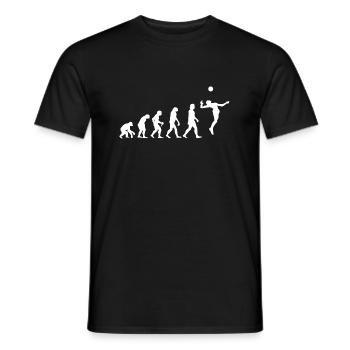 Evolution Volley-ball Service Service Idée cadeau - T-shirt homme - noir - Devant - AI Model Male 178 light (178cm)