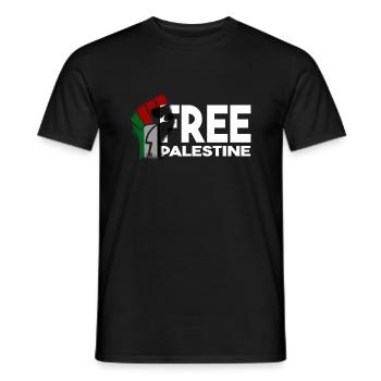la Palestine libre - T-shirt homme - noir - Devant - AI Model Male 178 light (178cm)