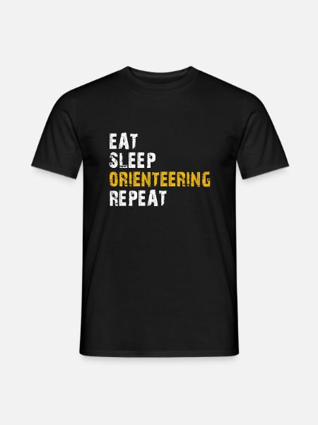 eat sleep Orienteering - Men's T-Shirt - black