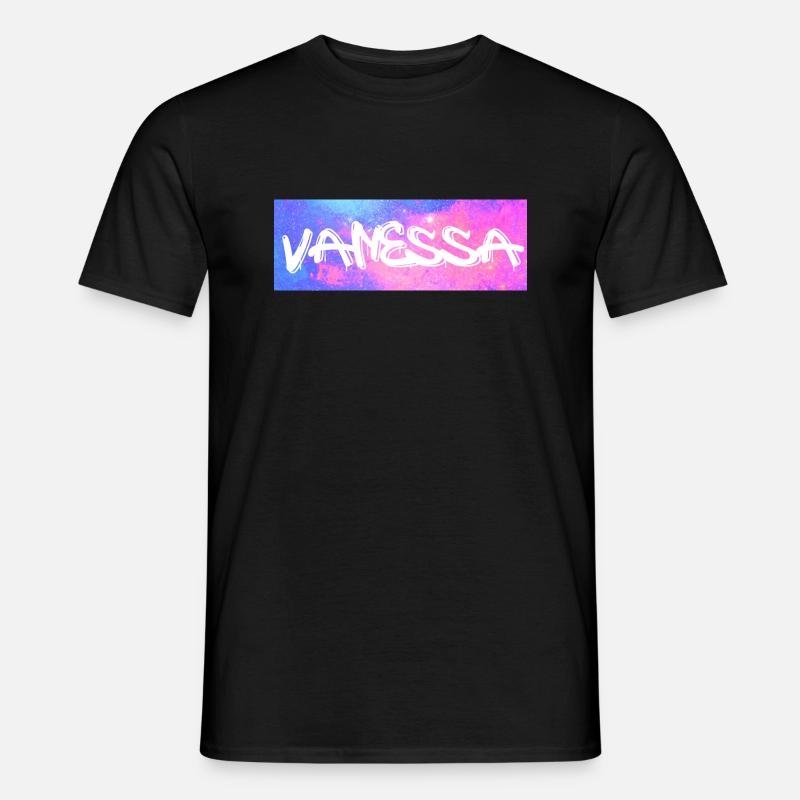 Vanessa Name Geschenk Geschenkidee Galaxie - Männer T-Shirt - Schwarz