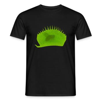 Venusfliegenfalle mit Fliege - Männer T-Shirt - Schwarz - Vorne - AI Model Male 178 light (178cm)