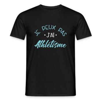 J'ai athlétisme Cadeau humour personnalisé - T-shirt homme - noir - Devant - AI Model Male 178 light (178cm)