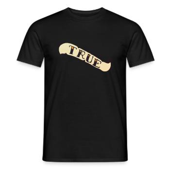 true banderole old school - T-shirt homme - noir - Devant - AI Model Male 178 light (178cm)
