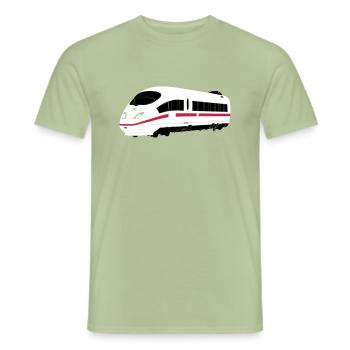 Bullet train - Men's T-Shirt - sage - Front - AI Model Male 178 light (178cm)