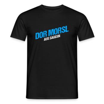 Der Marcel aus Sachsen - Männer T-Shirt - Schwarz - Vorne - AI Model Male 178 light (178cm)