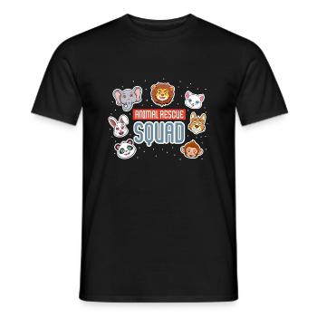 Animal Rescue Squad Animal Welfare Cats and Dogs - Men's T-Shirt - black - Front - AI Model Male 178 light (178cm)