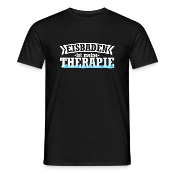 Eisbaden ist meine Therapie - Eisbaden Kaltduscher - Männer T-Shirt - Schwarz - Vorne - AI Model Male 178 light (178cm)