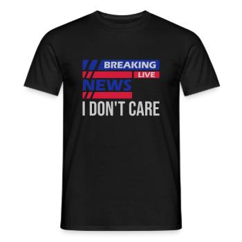Les dernières nouvelles ne le font pas - T-shirt homme - noir - Devant - AI Model Male 178 light (178cm)