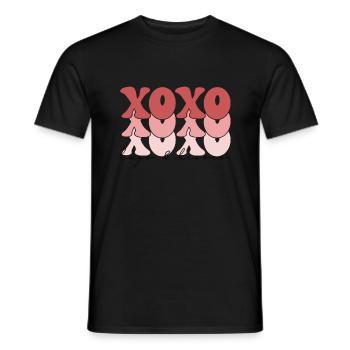 XOXO - Männer T-Shirt - Schwarz - Vorne - AI Model Male 178 light (178cm)