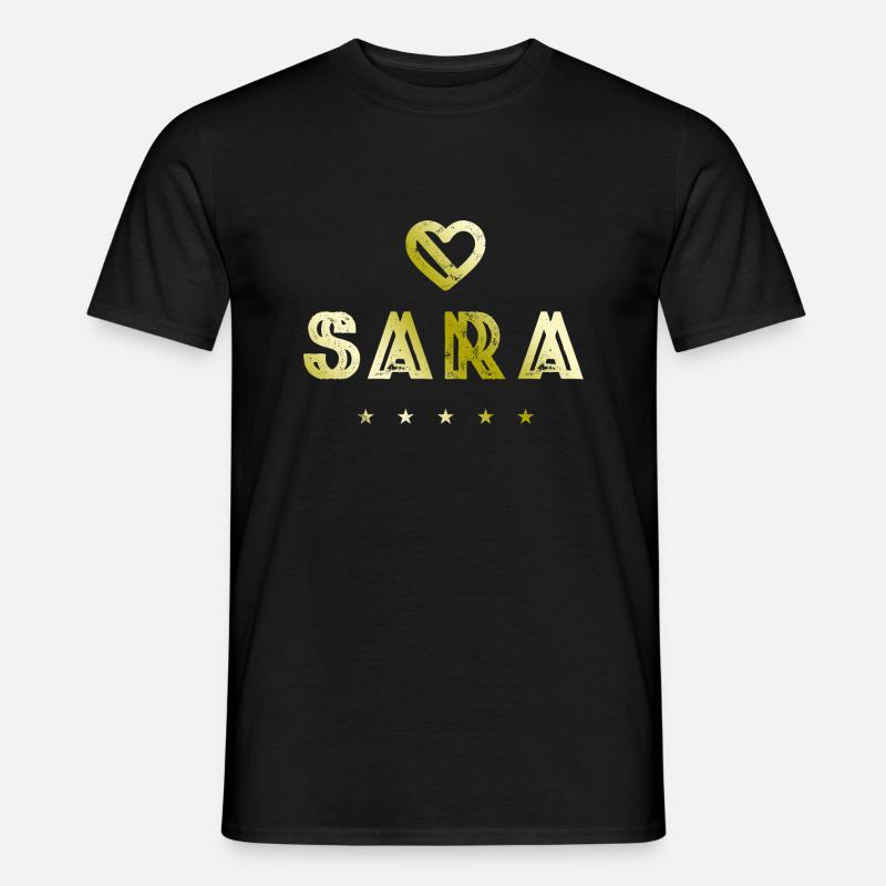 Sara Herz - Männer T-Shirt - Schwarz