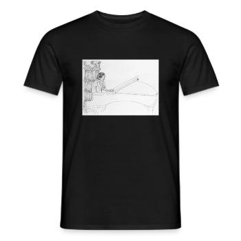 Pianist Antimo Magnotta in V&A Museum - Men's T-Shirt - black - Front - AI Model Male 178 light (178cm)