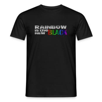 Rainbow est le nouveau noir - T-shirt homme - noir - Devant - AI Model Male 178 light (178cm)