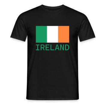 ireland - Men's T-Shirt - black - Front - AI Model Male 178 light (178cm)