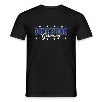 Duisburg - Männer T-Shirt - Schwarz - Vorne - AI Model Male 178 light (178cm)