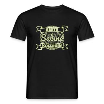 Sabine - Männer T-Shirt - Schwarz - Vorne - AI Model Male 178 light (178cm)