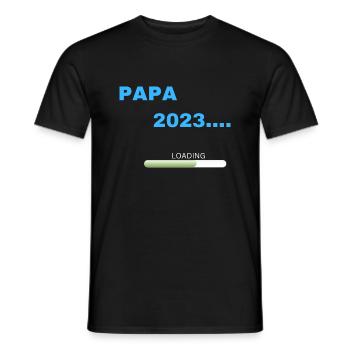 PAPA 2023 Loading - Männer T-Shirt - Schwarz - Vorne - AI Model Male 178 light (178cm)