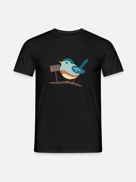 Dicker Vogel - Männer T-Shirt - Schwarz