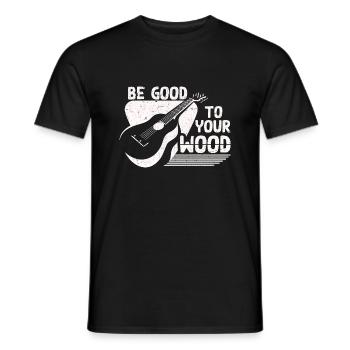 Akustikgitarre Spieler Männer Frauen Musiker - Männer T-Shirt - Schwarz - Vorne - AI Model Male 178 light (178cm)