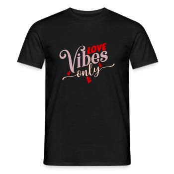 love vibes only - Männer T-Shirt - Schwarz - Vorne - AI Model Male 178 light (178cm)