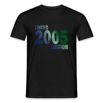 2005 né - fête son 18e anniversaire - adulte - T-shirt homme - noir - Devant - AI Model Male 178 light (178cm)