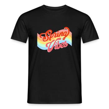 Spring Vibes - Men's T-Shirt - black - Front - AI Model Male 178 light (178cm)